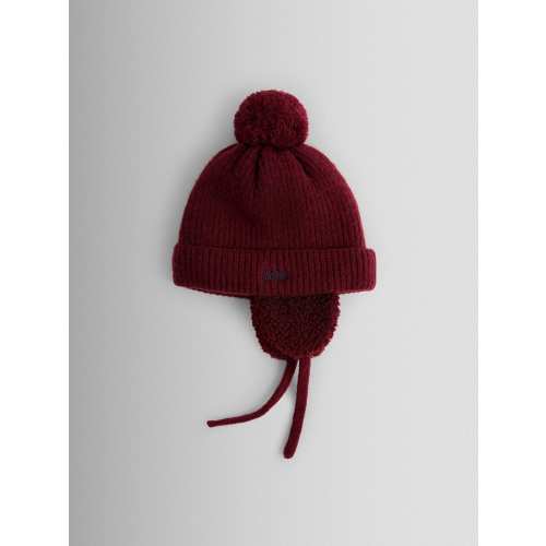 JoJo Maman Bébé Purple Embroidered Cable Hat