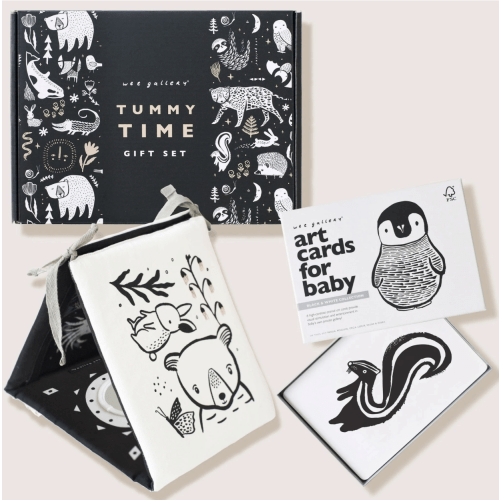 Baby Tummy Time Gallery with Mirror Gift Set | Black & White