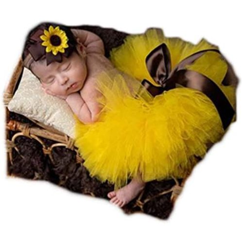 Newborn Photography Props Girl Tutu Skirt Headdress Photoshoot Princess Costume Girl Photo Outfit Tutu Skirt Headband
