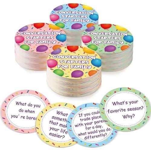 Pasimy 100 Pcs Family Conversation Starter Cards Game for Kids Question