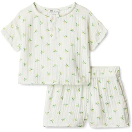 Amazon Essentials x Sofia Grainge Unisex Toddlers' and Babies Cotton Gauze Shirt & Shorts Play Set