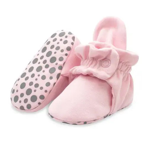 Organic Cotton Gripper Baby Bootie - Baby Pink – Zutano