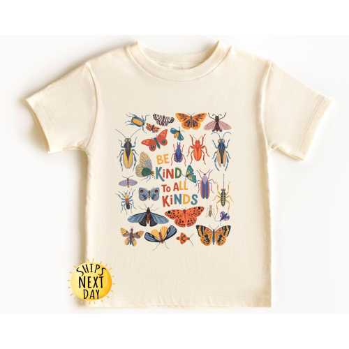 Retro Bugs Toddler Shirt - Vintage Entomologist Tee - Cute Insect Natural Kids Shirt