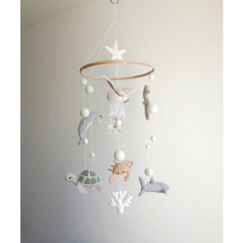 Baby crib Mobile ocean -Nursery baby mobile-Baby Mobile - Nautical Mobile- Nursery mobile- Sea ocean Mobile - Crib Mobile -Baby Shower Gift