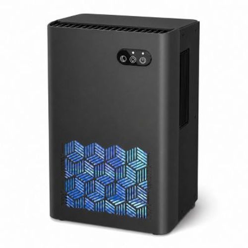 Compact Dehumidifier for Home with Quiet Sleep Mode, Auto Shutoff and Ambient Light,Grey