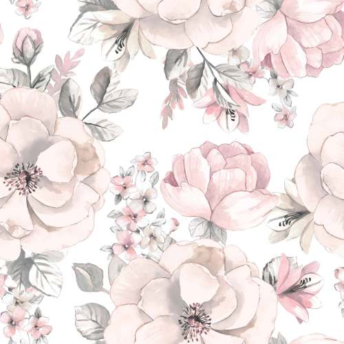 Signature Botanical Baby Pink/Gray Floral Minky Changing Pad Cover – Lambs & Ivy