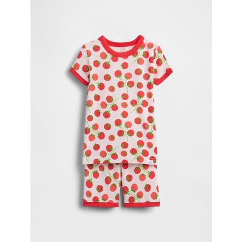 Baby & Toddler Organic Brushed Cotton Tomato PJ Short Set