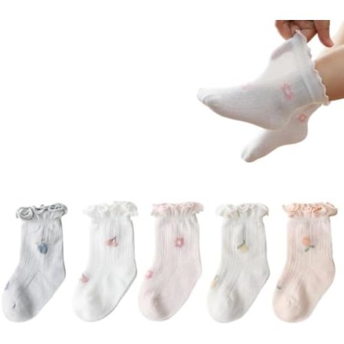 Toddler Girl Ruffle Socks Baby Girls Knee High Socks