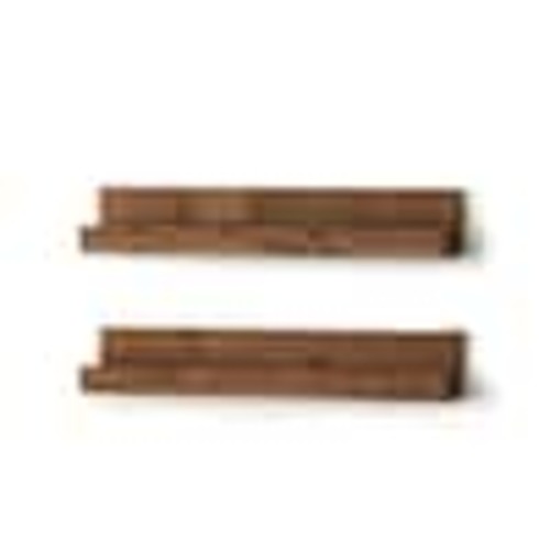 Unbranded 4 in. x 28 in. x 4.75 in. Walnut Solid Wood Nursery Floating Decorative Wall Shelf Bookshelves (Set of 2) MFS2SH-SW