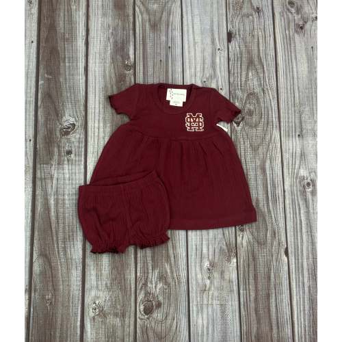 Infant Short Sleeve Dress With Bloomers M-Over-S – Campus Book Mart-MSU