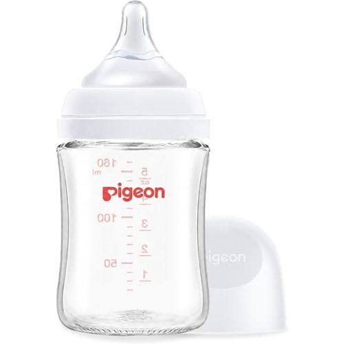 Pigeon - Glass Bottle 8oz/236ml (1-Pack) with M Nipple 3M+