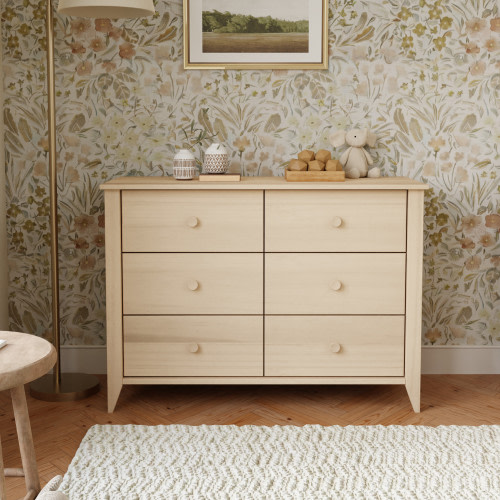 babyletto Sprout 6-Drawer Double Dresser - Washed Natural