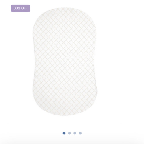 HALO - BassiNest Fitted Sheet 100% Cotton | Nautical Net - cream/gray