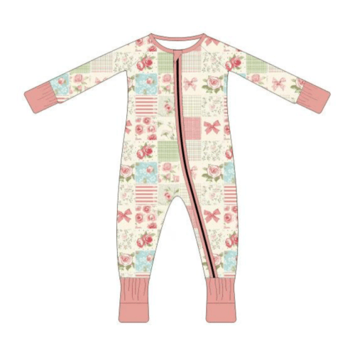 Bamboo Patchwork Zippy – Little Red Wagon Smocks