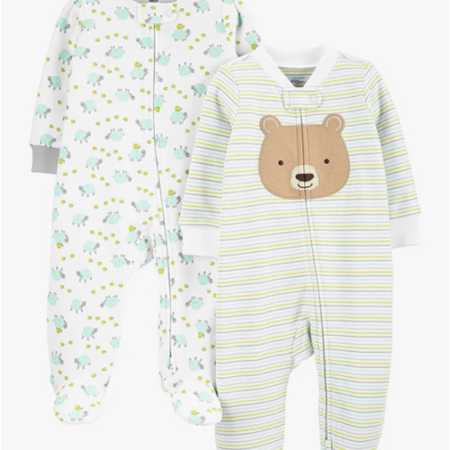 Simple Joys by Carter's Baby Neutral 2-pack Cotton Footed Sleep and Play