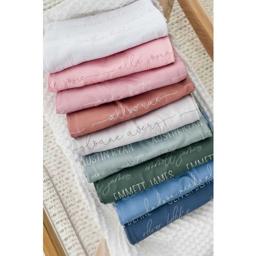 Personalized Baby Name Swaddle Blanket | Dusty Hues