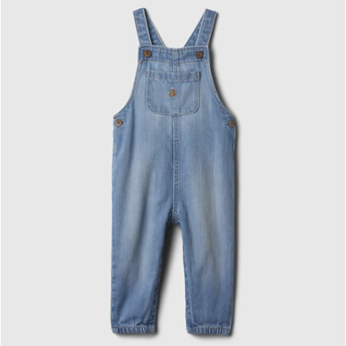 Baby Organic Cotton Denim Overalls | Gap