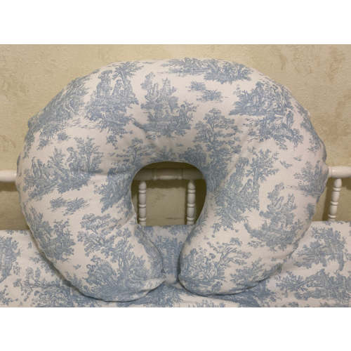 Blue Toile Nursing Pillow Cover - Just Baby Designs