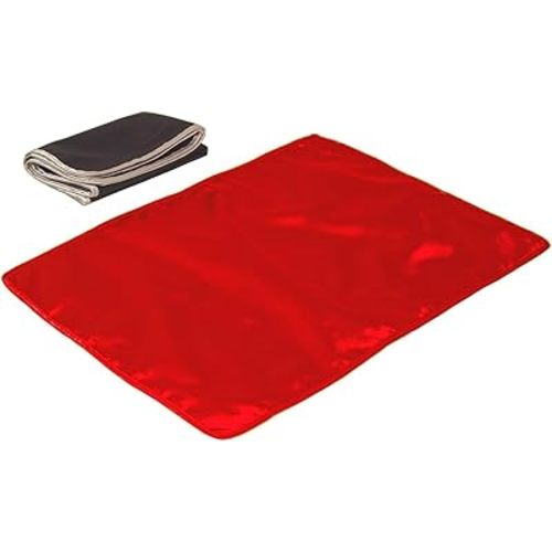 Red Satin Diaper Changing Pad 18 x 13 Inch