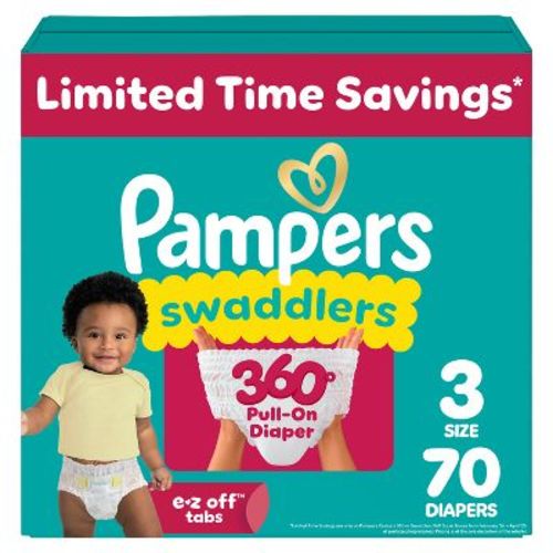 Pampers Swaddler 360 Disposable Baby Diapers - Size 3 - 70ct