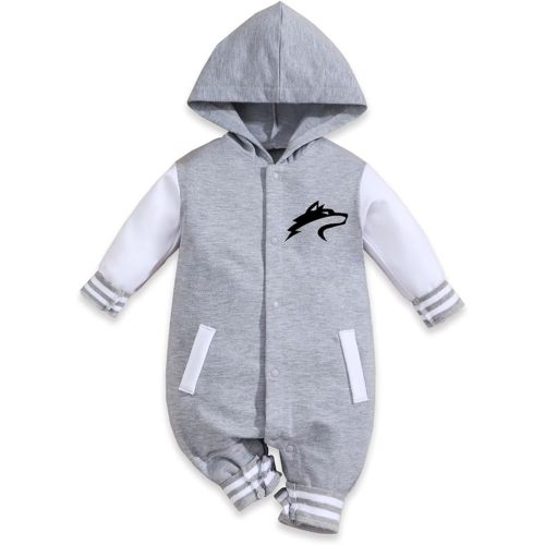 Lightning Wolf Head Baby Boy Girl Romper Clothes Newborn Hooded Infant Long Sleeve Onesie Winter Outfits