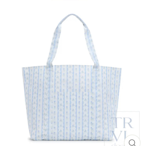 Jumbo Tote - Ribbon Floral Blue