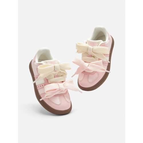 Balabala Girl Toddler Bow Ribbon Cute Sneakers