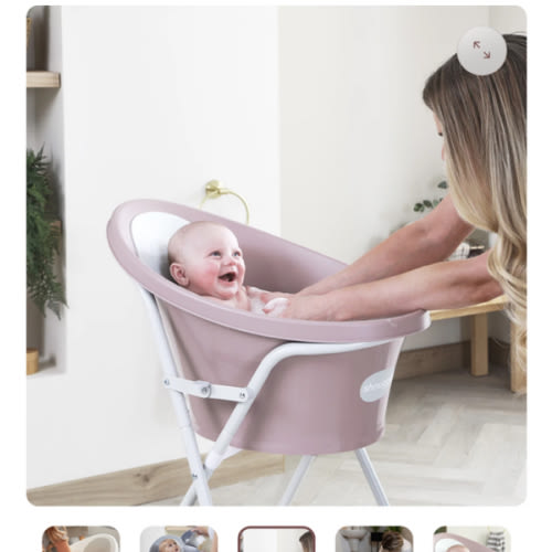 Newborn Bath Essentials Bundle | Baby Bath Tub & Rinse Jug – Shnuggle USA