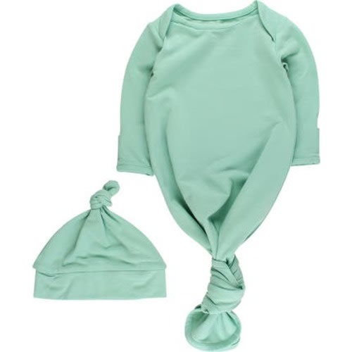 Modal Blend Knotted Sleep Gown & Hat Set, Newborn