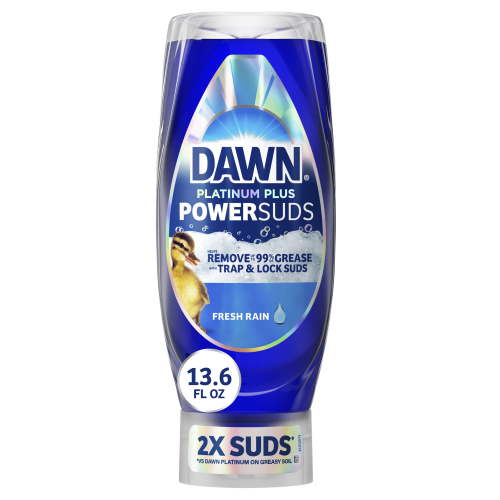 Dawn Platinum Plus PowerSuds Liquid Dish Soap, 13.6 oz. EZ-Squeeze Bottle