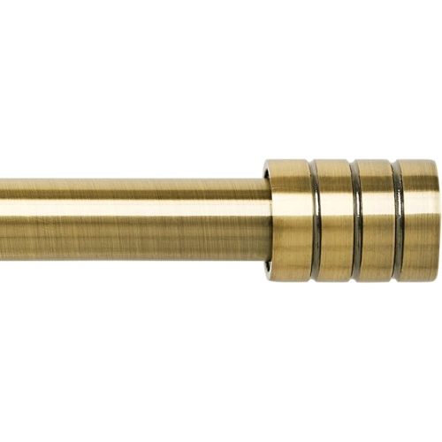Antique Brass Curtain Rods for Windows 30 to 52 Inch,3/4 Inch Curtain Rod Set For Indoor and Outdoor,Easy to Install