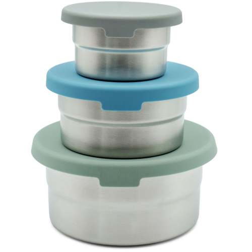 Stainless Steel Food Storage Containers – Set of 3 (3 oz, 6.10 oz, 12.85 oz)