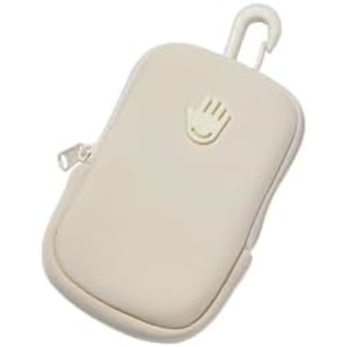 Touchland Touchette Zippered Pouch, Attachable Fashion Accessory with Snap Hook for Power Mist and Glow Mist 1FL OZ, Ivory