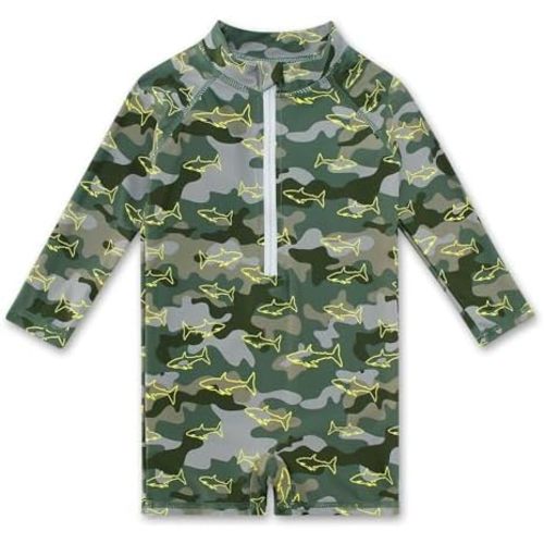 uideazone Baby Toddler Boys Zipper Rash Guard Swimsuit UPF 50+ One Piece Beach Swimwear Bathing Suits 3-36 Months