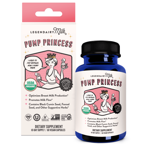 Legendairy Milk Pump Princess Lactation Supplement for Adults - Supports Milk Production, 60 Caps