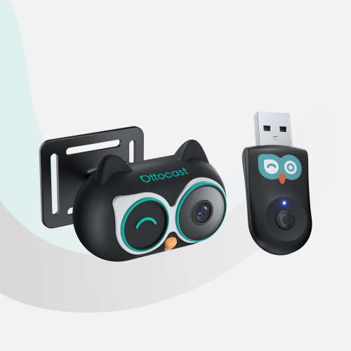 Ottocast Cabin Care Wireless CarPlay Adapter Car Rear Seat Camera for Baby Pets Kids Car Accessories for Hyundai Benz VW Toyota