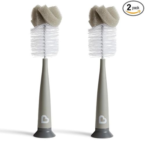 Munchkin® Sponge™ Bottle Brush, Modern Design, 2 Pack, Grey