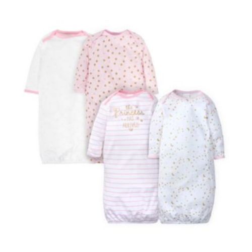 Baby Girls Fleece-Lined Gb 4Pk Gowns