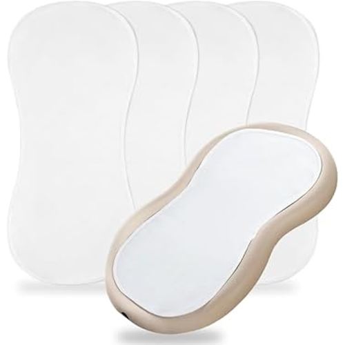 Thicker 4-Pack Waterproof Changing Pad Liners - Ultra Soft & Absorbent for Baby, Fits Keekaroo Peanut Changer & Standard Pads, Machine Washable, Two-Sided Design (15"x26.5")