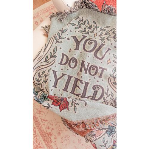 Throne of Glass You Do Not Yield Woven BABY Blanket size, Officially Licensed Sarah J Maas Terrasen , Bookish Baby Blanket
