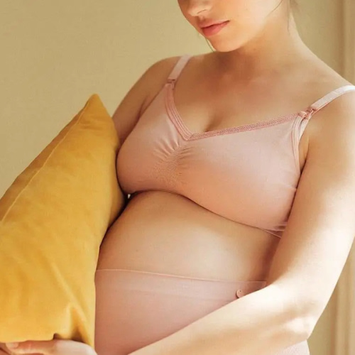 Maternity and nursing seamless bra Organic pink | Cache Coeur – Cache Cœur US