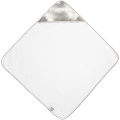 Little Unicorn Premium Infant Hooded Bath Towel| Soft & Absorbent Cotton & Terry Fabric for Newborns (Grey Stripe)