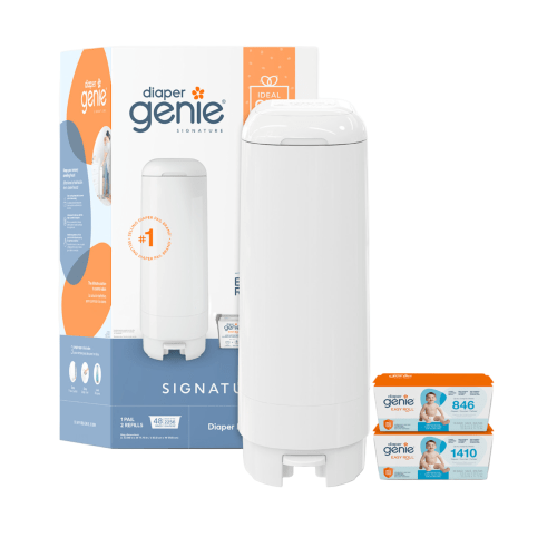 Diaper Genie Signature Gift Set, White