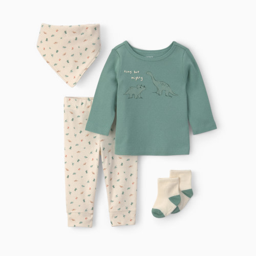 Carter's 4-Piece Outfit Gift Set - Green Dinosaur, 6M