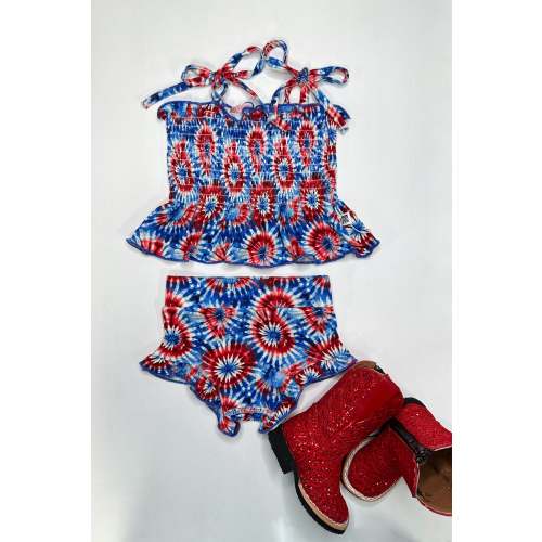 Tie Dye Bamboo Ruffle Set (FINAL SALE)