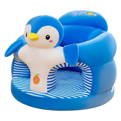 SDOTXA Cute Cartoon Penguin Baby Learn to Sit Chair Cover Only, No Filler Included, Soft Plush Floor Lounger Seat for Toddler Boys Girls