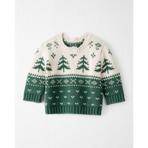 Baby Organic Cotton Evergreen Fair Isle Sweater  - Little Planet | Carter's