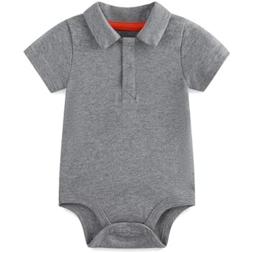 Baby Girl Collared Onsie Polo Bodysuit Boy Cotton Romper Short Sleeve 0~24M