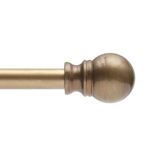 Kenney Kingstown Metal Adjustable 0.5" Single Curtain Rod & Reviews | Wayfair