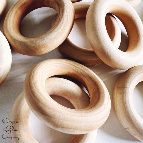 Natural Maple Teething Rings - 5 pack